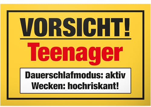DankeDir! Teenager - Kunststoff Schild 30 x 20 cm - Geschenkidee Teenie Spruch Zimmer Türschild Jungen & Mädchen Jugendzimmer - Dekoration Deko Geschenk Idee Jugendliche Tür Deko Geburtstag