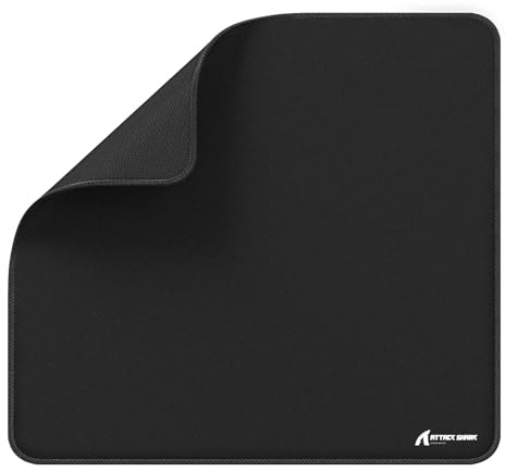 ATTACK SHARK CM02 Esports-Gaming-Mauspad Großes, Feine sandähnliche Texturoberfläche, Wasserabweisender Beschichtung, Stark Strukturierte, Haftende Unterseite, 450 x 400 x 4MM – Schwarz