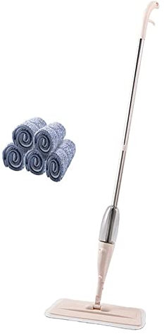 DKSNAJ Trapeador húmedo y seco Trapeador en Aerosol de Microfibra para Limpieza de Pisos, Trapeador en Aerosol seco y húmedo con Botella rellenable Adecuado para Pisos de Madera, Madera, trapeador de