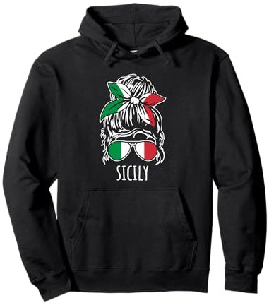Sizilien-Haarknoten, Bandana, Sonnenbrille, Design Pullover Hoodie