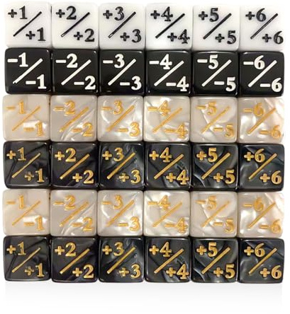 Paket med 36 magiska tärningar, fler och mindre teckentärningar, 16 mm märkta tärningar, tärningsräknare, kortspelstillbehör, bordsspel tillbehör