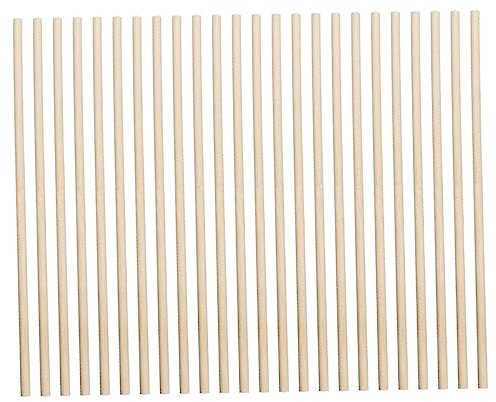 PHENOFICE 200 Stück Holzdübel Mit Holzdübelstab Und Holzdübelstange Für Diy Bastelarbeiten Runde Holz Sticks Zum Bemalen Und Verwenden Für Verschiedene Anwendungen