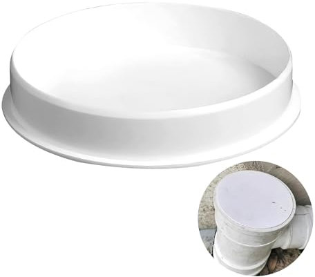 Lüftungsrohr Abdeckung für Muffenstopfen DN 100 - Rohr Deckel 100mm, PVC Abdeckkappe Abwasserrohr Deckel Endkapp, Rohrstopfen Rohrverschlussstopfen für Drainagerohre (Off Weiß)