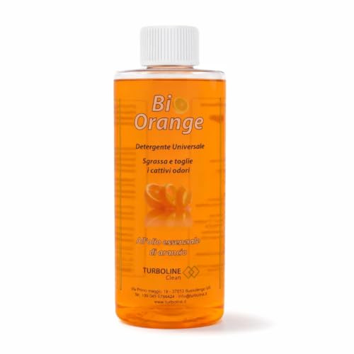 Sgrassatore Detergente Universale Concentrato. Rimuove Sporco Ostinato ed Elimina i Cattivi Odori. Per Cucina, Frigorifero e Tutte le Superfici di Casa. Formula Naturale al Profumo di Arancia. 500 ml