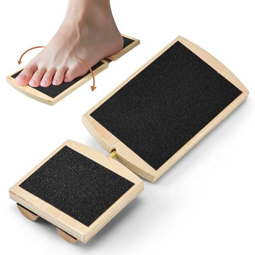 YAOZUP Tavola di Equilibrio a Gamba Singola, Trainer per Caviglia e Piede in Legno, Dispositivo di Allenamento per Il Piede, per lo Stretching della Caviglia, Correzione della Postura