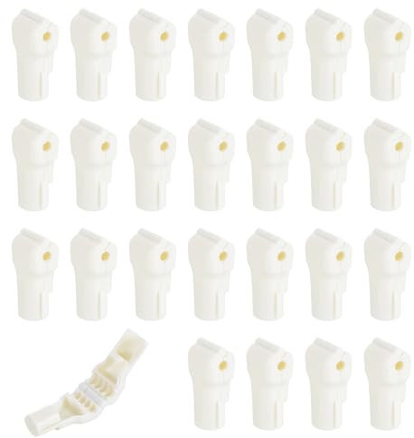 QUARKZMAN 100pz Fermi per Ganci a Perno, Fermi per Ganci a Pannello Forato da 4mm per Sicurezza del Carico (Bianco)