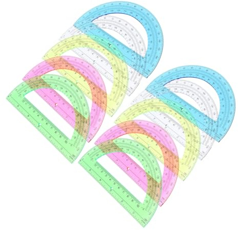 HAPINARY Goniometro in Plastica Trasparente A 180 Gradi Goniometro Semicircolare Per Studenti Strumento Di Misurazione Angolo Geometria Per Scuola E Disegno