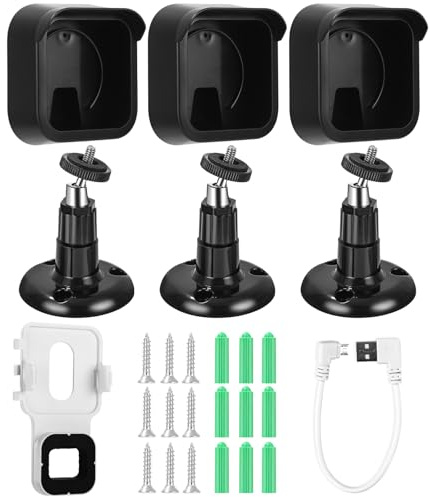 Goxiry Blink Outdoor Camera Halterungen 3 Stück Blink Halterung Outdoor mit Schutzhülle Blink Kamera Halterung für Blink Outdoor Kamera und Blink Indoor Sicherheitskamera System