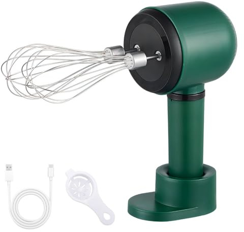 Batteur a Main Sans Fil,Batteurs en Acier Inoxydable,Fouet Électrique Portatif avec 3 Modes de Vitesse,Charge USB pour Cappuccino,Café,Poudre de Protéines,Latte