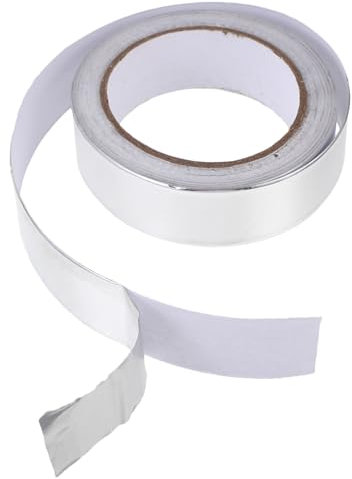 Zerodeko 20m Cinta De Aluminio Adhesiva Conductora Para Sellado De Conductos De Secadora Aislamiento Térmico y Eléctrico Para Reparaciones Tuberías De Calefacción