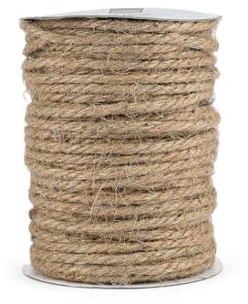 Vaessen Creative Corda Spago di Juta Naturale 4 mm x 50 m - 2 Rotoli Corda Canapa per Decorazioni, Confezioni Regalo, Fai-da-te, Scrapbooking, Composizioni Floreali e Decorazioni per il Giardino