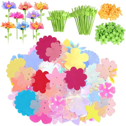 Charmofun Activité Manuelle Fille, Création Bouquet avec Machine à Fleurs, Jouet Fleurs pour Enfant 3 Ans+, Cadeau Bricolage Créatif pour Filles 4 5 6 7 8 9+ Ans (Recharge)