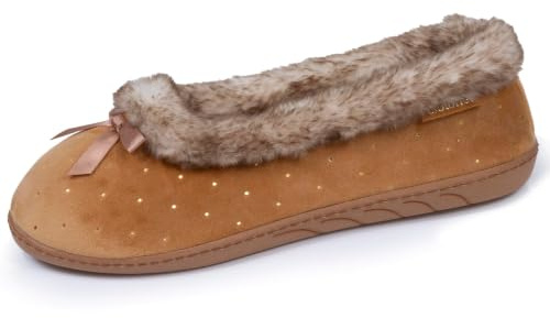 Isotoner Zapatillas zapatillas Bailarinas mujer suela ultra suave, cómodas, suela con memoria de forma 41