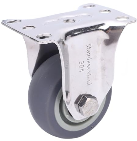 Garosa Ruota Direzionale 3 Pollici Capacità di Carico di 132,3 Libbre Ruota TPR Silenziosa per Carrelli Mobili Banchi Lavoro Cassette degli Attrezzi Scatole Elettroniche Altoparlanti e