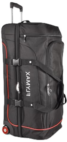 30 Large Suitcase Wheeled Duffle Bag Travel Holdall on Wheels 90L Lightweight Soft Shell on 2 Wheels Check in Luggage