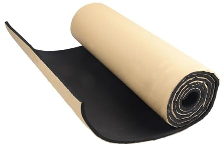FACAIIO Isolamento acustico per cofano auto per tappetino, 200 x 50 cm, spessore 8 mm, schiuma fonoassorbente e isolante termico per interni esterni del veicolo, adesivo ignifugo resistente all'acqua