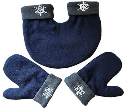 Fiocias Guantes para Parejas, de Invierno para Senderismo, Esquí Y Clima Frío, Azul Oscuro, universal
