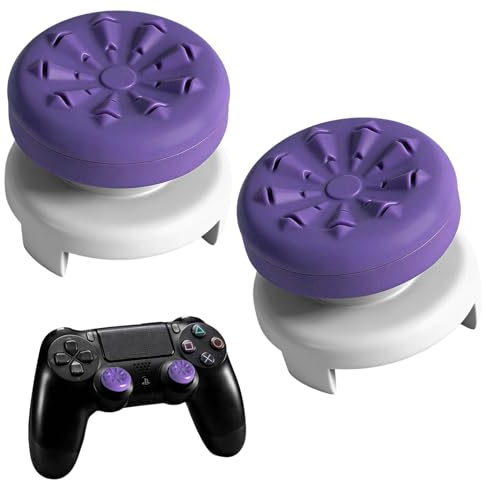 CIGTSICO Thumb Grips Silicone Thumb Stick Grips Caps for PS5/PS4 Controller | Thumbstick Extender Thumb Grip Cap Thumbsticks Controller Thumbstick Cap to Improve Aim,Control,Accuracy,Reduce Thumb Fatigue