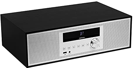 MEDION P64301 Mikroanlage mit CD (Stereoanlage, Kompaktanlage, Bluetooth 2.1, PLL UKW Radio, 2 x 15 Watt RMS, RDS, AMS, LED-Display)
