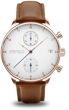 About Vintage 1815 Chronograph Mens Watch, Stainless Steel, Analog, Waterproof, Rose Gold / White, Custom