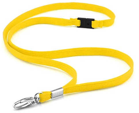 CKB LTD Premium Lanyards Umhängeband mit Breakaway und Drehgelenk Metall Clip für Ausweishalter Lanyard Einfarbig