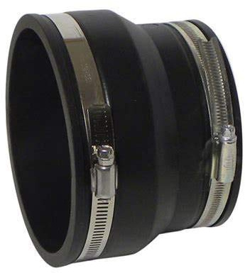 Flexible Rubber Adaptors Underground Drainage (110mm to 110mm Clay to Plastic Adaptor)