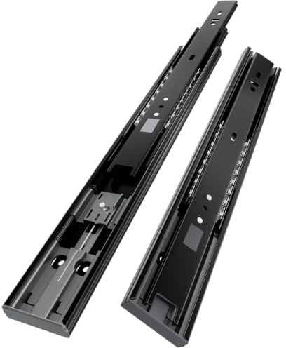 AOLISHENG Schubladenschienen 500 mm, Vollauszug mit Soft-Close und Selbsteinzug für Küchenschubladen, 45 kg Tragfähigkeit, 1 Paar (2 Stück)