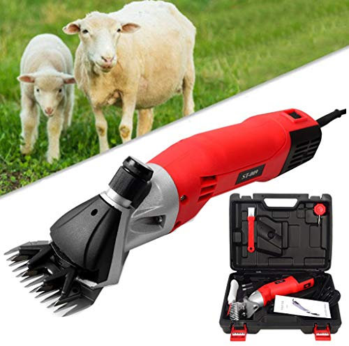 ZZQ-Le rasage Cheveux Tondeuse Mouton Animal pour Électrique Professionnelle Cisaillement Animal Tondeuse Cisaille À Mouton Tondeuse Moutons 6 Vitesse Réglable avec Valise 500W