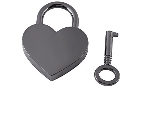 Mini Heart Shaped Padlock with Key Set, Security Lock for Luggage Handbag Suitcase Diary Jewelry Box Storage