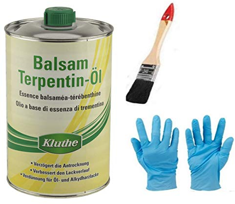Hochwertiges, natürliches Balsam-Terpetinöl bester Qualität. inkl.1 Pinsel zum Auftragen von E-Com24 (1 Liter)