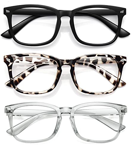 WOWSUN Blaulichtfilter Brille Unisex Nerd Nicht verschreibungspflichtige klare Linse Computer Blaulicht blockierende Brille