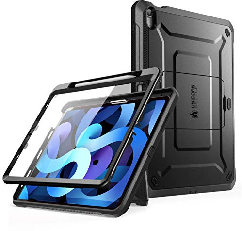SUPCASE Unicorn Beetle Pro Series Case Designed for iPad Air 5 (2022) / iPad Air 4 (2020) 10.9 Inch, with Pencil Holder & Built-in Screen Protector Full-Body Rugged Heavy Duty Case (Black)
