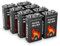 ABSINA 8X Pile 9V alcalines - Piles 9V Longue duree et étanches - Piles pour détecteurs d'incendie, détecteurs de Mouvement, monoxyde de Carbone - Batterie 9V, Pile 6LR61 9V, Pile alcaline 9V