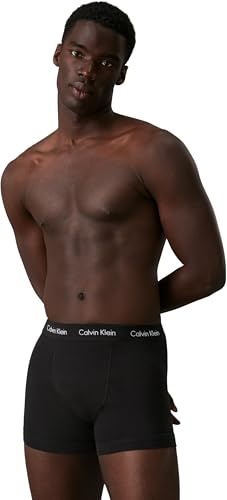 Calvin Klein Herren 5er Pack Boxershorts Trunks Unterwäsche, Schwarz (Black W Black Wb), L