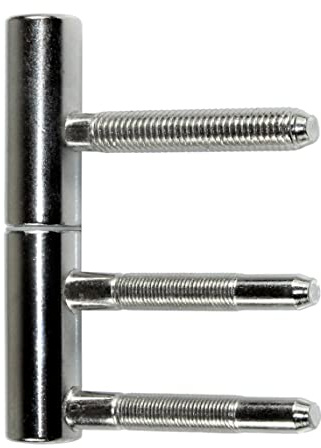 SN-TEC Standard Türband Set 2-teilig für Holztüren mit Holzzargen, Rolle 15mm, Stift 10mm (2 Stück, Edelstahl matt)