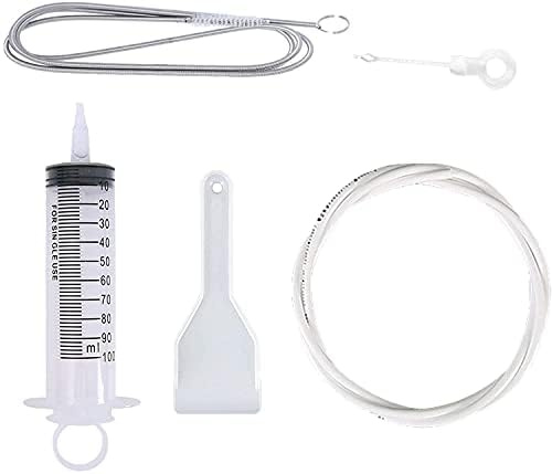 5 Pcs Refrigerator Drain Hole Clog Remover,Dredge Cleaning Tools Fridge Hole Brush,Water Outlet Cleaner for Household Clean,Refrigerator Drain Clean Brush,Wash Brush Suction Syringe Hose (5 Pcs)