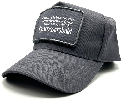 Herzbotschaft Baseball Cap mit Spruch auf Patch | Hammersbald | Farbwahl | Unisex Baseball Mütze | hochwertiger Druck | OneSize durch verstellbaren Klipp-Verschluss |