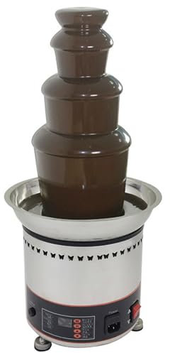 AINITAIFENG Electric Chocolate Fondue Fountain Machine,Electric Melting Machine,for Parties,Melts Cheese,Queso,Candy,and Dip Strawberries, Apple Wedges,Vegetables,Stainless Steel (4layer)
