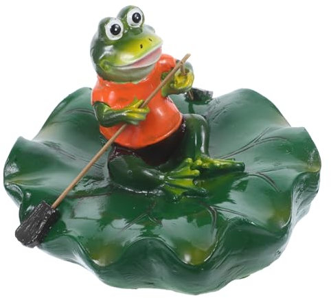 ORFOFE Teich schwimmende Dekoration Animal Figures inneneinrichtung lustige Tiergartenstatue Yoga-Frosch Bürodekoration Ornament Froschfigur aus Harz Garten Froschstatue Fischteich Rasen
