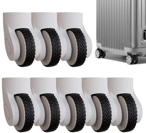 Bagagehjulsskydd | 8 stycken Silent Protection handbagage hjulskydd | resväska hjul skyddshölje ersättning silikon bagagetillbehör för resor, yrke, affärsresa, svart, Siehe Beschreibung, Se