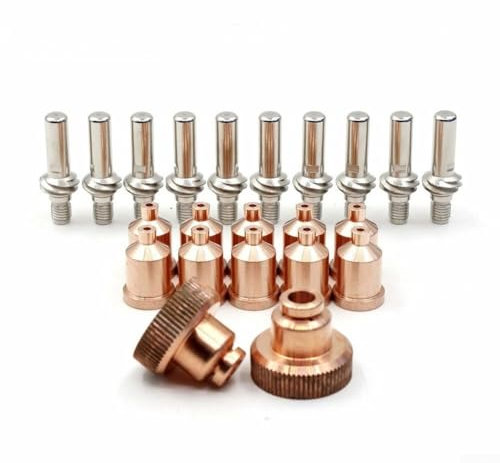 22 Stück KP2845-8 KP2845-1 Plasmaschneid-Verbrauchsmaterialien Standard 1,7 mm Spitzen Düse KP2845-3 Elektroden-Plasmaschneider Taschenlampe für LC105 Tomahawk 1538