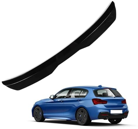 KizmiQ Auto Heckspoiler,ABS Dachspoiler Kofferraum Kofferraumspoiler für BMW 1 Series LCI F20 F21 M135i M140i 2012 2013 2014-2019 Lippe Styling Spoiler Flügel Tuning Zubehör,A/Black