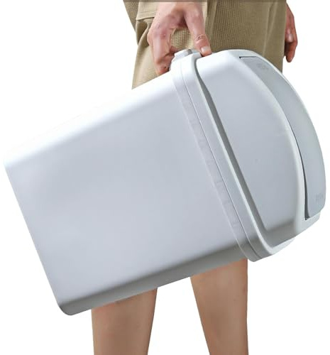 Papelera doméstica - Cubo de basura doméstico con tapa basculante | Papelera para el papel de la sala de estar | Contenedor para | Cubo de basura columpio de baño | Papelera de