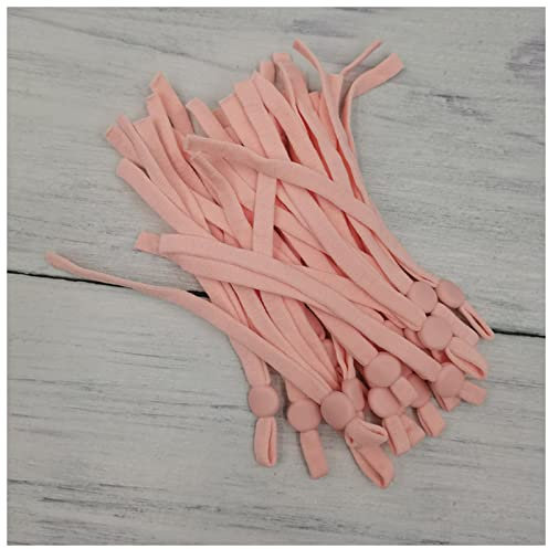 Elastisches Seil 50/100 stücke Einstellbare Maske Seil Nähen Elastische Band Schnur mit Schnalleweiß Schwarzes Seil DIY. Zubehör liefert Lieferungen Seil Elastisch(Pi pink,50pcs)