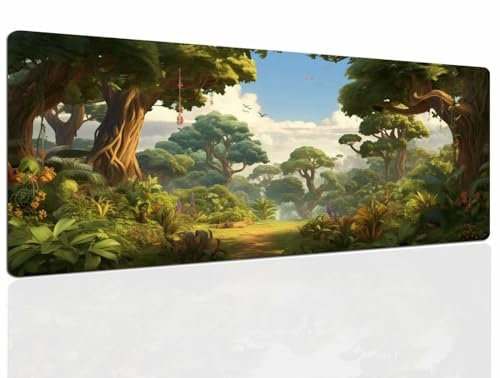 Tapis de Souris Landscape, Tapis Souris XXL, 1600x800x4mm Tapis de Bureau Gaming AntidéRapant, Tapis Bureau étanche, sous-Main pour Clavier et Souris, Mouse Pad Mat, pour Gamer, Ordinateur, Pc 603