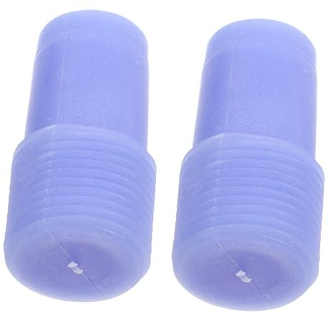 FRCOLOR 2pcs Threaded Broom Handle Connector Pole End Adapter for Mop Broom Cleaning Tools Metal Thread Head Extension