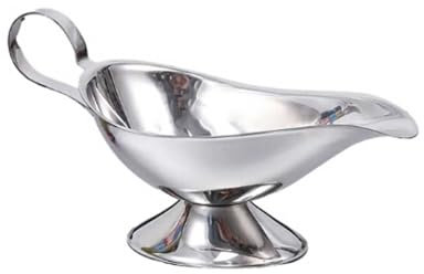 NexaGeniX gravy boat Steak Sauce Cup Western Food with Black Pepper Pouring Sauce Pot Stainless Steel Gravy Boat Black Pepper Sauce Container gravy boat fat separator(XS)