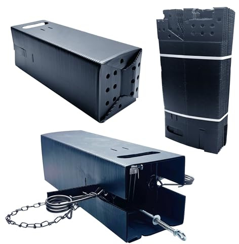 Foldable Cubby for Body Grip Traps - Trapping Box Cover - Nuisance Pests - Weather Proof - Lightweight & Compact (160/220 Cubby, 3)