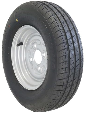 The Drive | Komplettrad 145 R10 82/84N M+S (145/80R10) für kleine Pkw-Anhänger | Felge 3,50x10 ET0 / ML60 – Lochkreis 4x100 | Tragkraft 440kg – max. 140 km/h | mit Felge