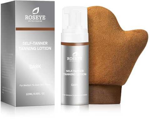 Autobronceador Express Color Oscuro con Glicerina - Loción Corporal para un Bronceado Saludable y Rápido sin Sol | 120 ml | Hidratante y de Fácil Aplicación